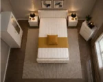 Luxury Bedroom Furniture Collection - Double Bed - 2 Door Mirror Wardrobe With Bottom Drawer - Chest of Five Drawers - Two Bedside Tables