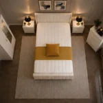 Luxury Bedroom Furniture Collection - Double Bed - 2 Door Mirror Wardrobe With Bottom Drawer - Chest of Five Drawers - Two Bedside Tables