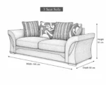 Shannon 3 Seater Sofa – White Elegant Luxury Living Room Sofa - Image 6