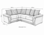 Premium Blue 4 Seater Sofa - Stylish Shannon Living Room Furniture - Image 6