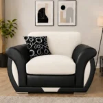 Off White 1 Seater Shannon Sofa – Elegant Living Room Furniture - Stylish Shannon Accent Chair