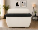 Off White 1 Seater Shannon Sofa – Elegant Living Room Furniture - Stylish Shannon Accent Chair - Image 4
