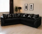 Shannon 5 Seater Corner Sofa - Luxury Black Corner Sofa - Image 2