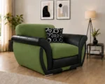 Modern Shannon Green 1 Seater Sofa – Comfortable Armchair - Image 3