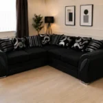 Shannon 5 Seater Corner Sofa - Luxury Black Corner Sofa