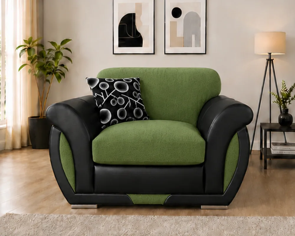 Shannon Modern 1 Seater Armchair – Stylish Home Lounge Furniture Modern Shannon Green 1 Seater Sofa – Comfortable Armchair - Image 1
