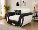 Off White 1 Seater Shannon Sofa – Elegant Living Room Furniture - Stylish Shannon Accent Chair - Image 3