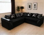 Shannon 5 Seater Corner Sofa - Luxury Black Corner Sofa - Image 5