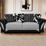 Luxury Light Grey Shannon Sofa – Stylish 3 Seater Living Room Furniture
