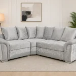 4 Seater Corner Sofa – Shannon Luxury Grey Leather 4 Seater Sofa