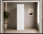 Premium Bedroom Wardrobe with Half-Length Mirrors with white colors - Deluxe 2 Door Wardrobe with 2 Drawers & Mirrors - Image 4