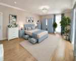 Luxury Bedroom Furniture Package - Four Door Wardrobe With Two Full Length Mirrors And Four Bottom Drawers - Chest of Five Drawers - Bedside Table Pair - Image 4
