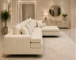 Lilly L shape sofa - Lilly 4 seater sofa with off white colour - Image 2
