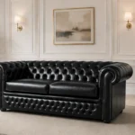 Chesterfield Lounge Sofa – Contemporary Chesterfield Leather Sofa - Premium 3-Seater Sofa