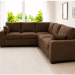 Brown Colour Premium 5-Seater Corner Sofa - Premium quality sofa