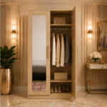Modern 2 Door Wardrobe with Dual Full-Length Mirrors - Two Door Wardrobe with 2 Mirrors - Image 4