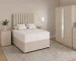Contemporary Bedroom Furniture – King Size Bed, 5 Door Mirrored Wardrobe with Four Bottom Drawers, Five Drawer Chest & Two Matching Bed Side Tables - Image 3