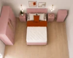 Elegant King Bed Package – Six Door Mirror Wardrobe – Five Drawer Chest – Matching Bedside Tables - Image 3