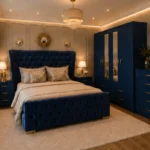 King Size Premium Bedroom Set – with Four Door Wardrobe With Four Drawer - Chest of Five Drawers With Two Bed Side Table