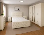 Dream King Size Bed Set - Six Door Wardrobe With Four Drawer - Chest of Five Drawers With Two Bed Side Table - Image 2