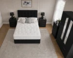 Complete Bedroom Furniture Package – Four Door Wardrobe with Four Bottom Drawers – King Size Bed, Chest & Bedside Tables - Image 4