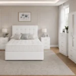 Premium  Bedroom Furniture Set – King Size Bed, Four Door Wardrobe with Four Bottom Drawers, Chest of Five Drawers & Two Bedside Tables
