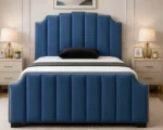 Designer Sky Blue Arizona Double Bed 160x200 cm -Premium Frame with mattress