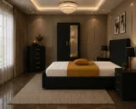 Premium Home Bedroom Set - King Size Bed - Two Door Wardrobe With Mirror - Five Drawer Chest - Two Bedside Tables - Image 3