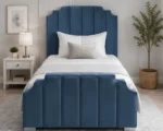Arizona Serenity Soft Blue Luxury Single Bed Frame-Single Bed(90*190cm)-Bed with Mattress