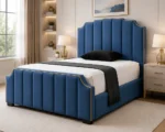 Designer Sky Blue Arizona Double Bed 160x200 cm -Premium Frame with mattress - Image 2