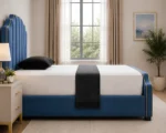 Designer Sky Blue Arizona Double Bed 160x200 cm -Premium Frame with mattress - Image 3