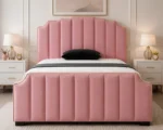 Horizon Pink Double Bed -Stylish Upholstered Bed-Arizona Double Bed with mattress