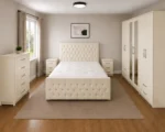Dream King Size Bed Set - Six Door Wardrobe With Four Drawer - Chest of Five Drawers With Two Bed Side Table