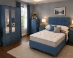 Spacious Luxury King Bed Set with Three Door Wardrobe With Four Drawer - Chest of Five Drawers With Two Bed Side Table