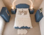 Premium King Size Bed Bedroom Set - two Door Wardrobe With two Drawer - Chest of Five Drawers With Two Bed Side Table - Image 4