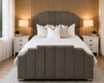 Arizona Royale Double Bed in Warm Brown - Elegant 160x200 Bed-Double Bed with Mattress