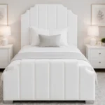 Arizona Pearl Luxury Single Bed Frame for Modern Bedrooms-Single Bed with Mattress(90*190cm)
