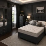 Luxury King Bed Set with Three Door Wardrobe With Four Drawer - Chest of Five Drawers With Two Bed Side Table