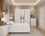 Modern Home Bedroom Set – King Size Divan Bed – Large Mirrored Wardrobe – Chest of Drawers – Bedside Pair - Image 3