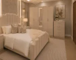 Elegant King Size Bed Furniture Set - Six Door Wardrobe With Four Drawer - Chest of Five Drawers With Two Bed Side Table - Image 4