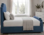 Arizona Serenity Soft Blue Luxury Single Bed Frame-Single Bed(90*190cm)-Bed with Mattress - Image 3