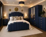 Designer Bedroom King Set with 4 Door Wardrobe With Four Drawer - Chest of Five Drawers With Two Bed Side Table - Image 2
