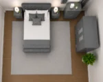 Modern Home Bedroom Set with King Size Bed, With FourDoor Wardrobe With Two Mirrors - Chest of Five Drawers With Two Bed Side Table - Image 4