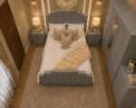 Master Bedroom King Bed Set - five Door Wardrobe With Four Drawer - Chest of Five Drawers With Two Bed Side Table - Image 3