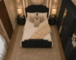 King Size Bed Furniture Set - five Door Wardrobe With Four Drawer - Chest of Five Drawers With Two Bed Side Table - Image 3