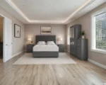 Complete Bedroom Furniture Package - King Size Bed - 3 Door Mirror Wardrobe With Two Bottom Drawers - Five Drawer Chest - Two Bedside Tables - Image 5