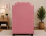 Arizona Blossom Pink Upholstered Single Bed with Vertical Panel Headboard (3ft)-Bed with Mattress - Image 4