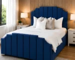 Arizona Blue Super King Velvet Bed Frame with mattress  – 200 × 200 cm - Image 4