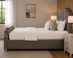 Arizona Royale Double Bed in Warm Brown - Elegant 160x200 Bed-Double Bed with Mattress - Image 3