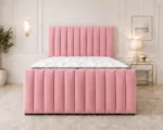 Panel Line Super King Size Bed with Mattress - Image 2